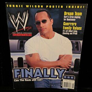 WWE Magazine March 2003 The Rock, Torrie Wilson Poster, Eddie Guerrero